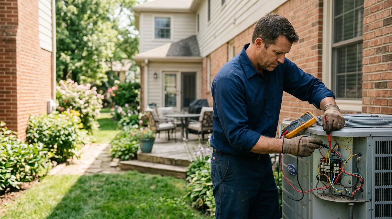 HVAC technician working near Hallettsville, TX